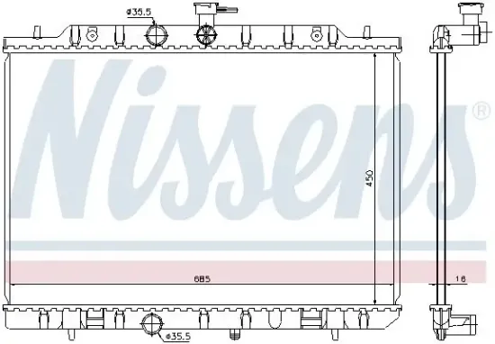 Kühler, Motorkühlung NISSENS 68724 Bild Kühler, Motorkühlung NISSENS 68724