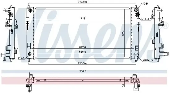 Kühler, Motorkühlung NISSENS 68737 Bild Kühler, Motorkühlung NISSENS 68737