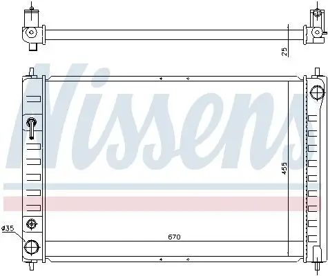 Kühler, Motorkühlung NISSENS 68743 Bild Kühler, Motorkühlung NISSENS 68743