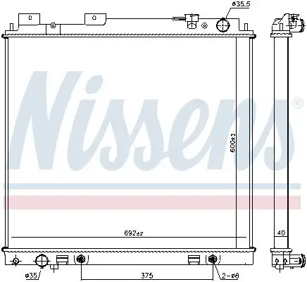 Kühler, Motorkühlung NISSENS 68744 Bild Kühler, Motorkühlung NISSENS 68744