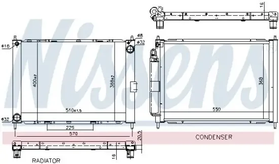 Kühlmodul NISSENS 68757 Bild Kühlmodul NISSENS 68757