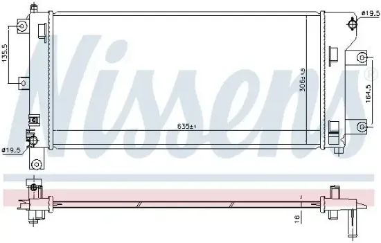 Kühler, Motorkühlung NISSENS 68765 Bild Kühler, Motorkühlung NISSENS 68765