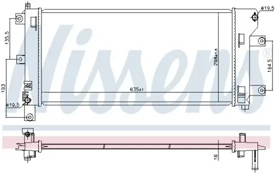 Kühler, Motorkühlung NISSENS 68773 Bild Kühler, Motorkühlung NISSENS 68773