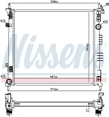 Kühler, Motorkühlung NISSENS 68774 Bild Kühler, Motorkühlung NISSENS 68774