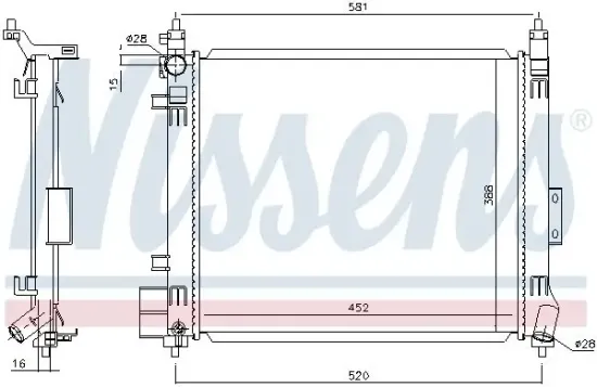 Kühler, Motorkühlung NISSENS 68810 Bild Kühler, Motorkühlung NISSENS 68810