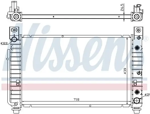 Kühler, Motorkühlung NISSENS 69092 Bild Kühler, Motorkühlung NISSENS 69092