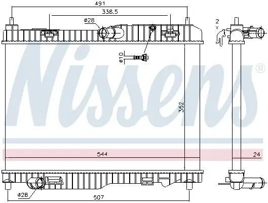 Kühler, Motorkühlung NISSENS 69233 Bild Kühler, Motorkühlung NISSENS 69233