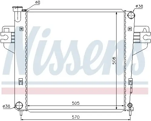 Kühler, Motorkühlung NISSENS 69212 Bild Kühler, Motorkühlung NISSENS 69212