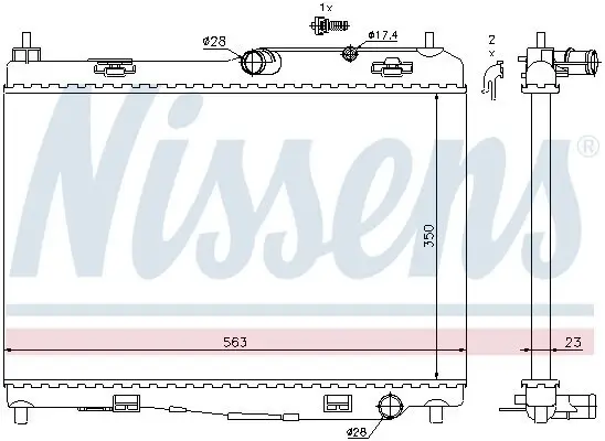 Kühler, Motorkühlung NISSENS 69235 Bild Kühler, Motorkühlung NISSENS 69235