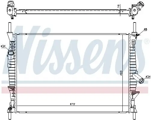 Kühler, Motorkühlung NISSENS 69240 Bild Kühler, Motorkühlung NISSENS 69240