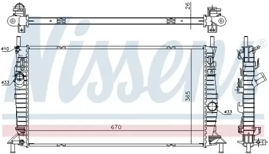 Kühler, Motorkühlung NISSENS 69242 Bild Kühler, Motorkühlung NISSENS 69242