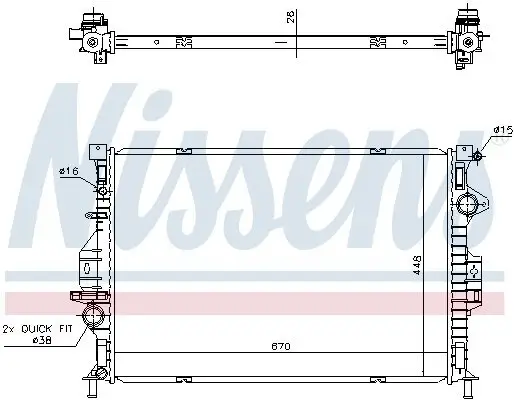 Kühler, Motorkühlung NISSENS 69249 Bild Kühler, Motorkühlung NISSENS 69249