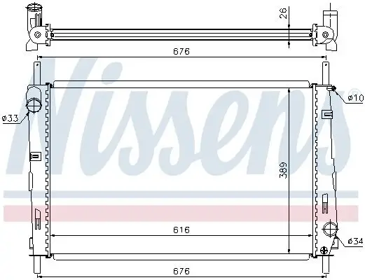 Kühler, Motorkühlung NISSENS 69250 Bild Kühler, Motorkühlung NISSENS 69250