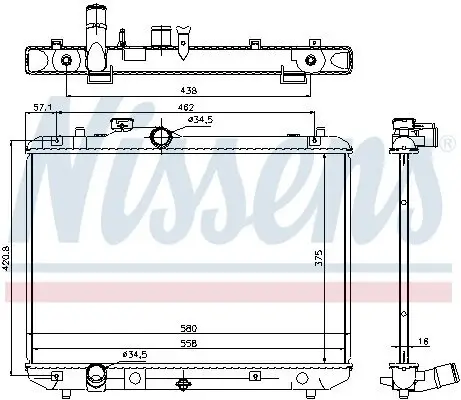 Kühler, Motorkühlung NISSENS 69400 Bild Kühler, Motorkühlung NISSENS 69400