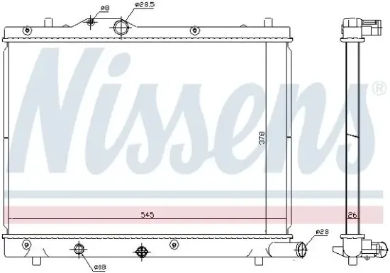 Kühler, Motorkühlung NISSENS 69404 Bild Kühler, Motorkühlung NISSENS 69404