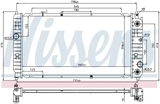 Wärmetauscher, Innenraumheizung NISSENS 70530 Bild Wärmetauscher, Innenraumheizung NISSENS 70530