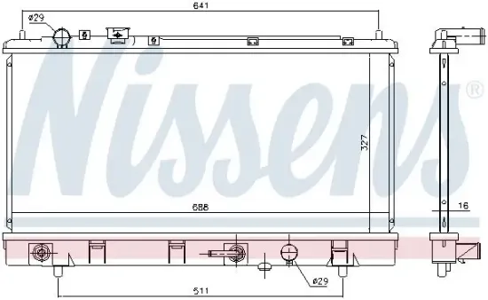 Kühler, Motorkühlung NISSENS 69463 Bild Kühler, Motorkühlung NISSENS 69463