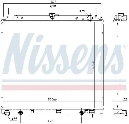 Kühler, Motorkühlung NISSENS 69485 Bild Kühler, Motorkühlung NISSENS 69485