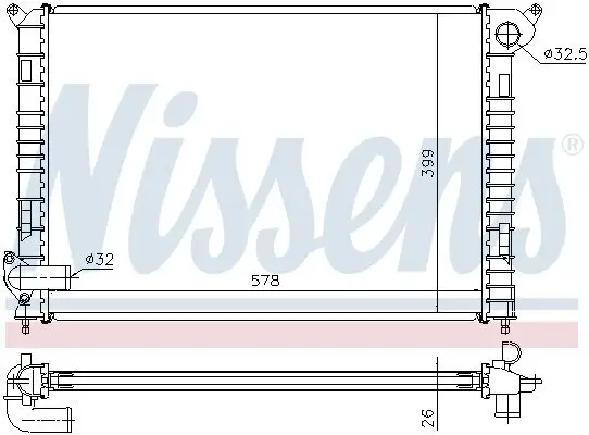 Kühler, Motorkühlung NISSENS 69700A Bild Kühler, Motorkühlung NISSENS 69700A