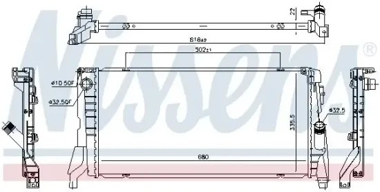 Kühler, Motorkühlung NISSENS 69710 Bild Kühler, Motorkühlung NISSENS 69710