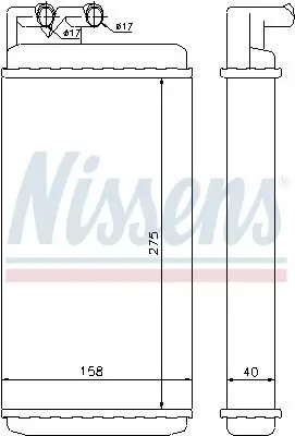 Wärmetauscher, Innenraumheizung NISSENS 70220 Bild Wärmetauscher, Innenraumheizung NISSENS 70220