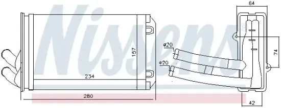 Wärmetauscher, Innenraumheizung NISSENS 70222 Bild Wärmetauscher, Innenraumheizung NISSENS 70222
