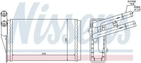 Wärmetauscher, Innenraumheizung NISSENS 70224 Bild Wärmetauscher, Innenraumheizung NISSENS 70224