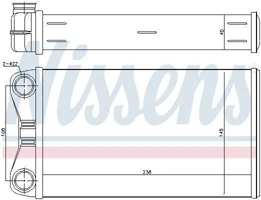 Wärmetauscher, Innenraumheizung NISSENS 70226 Bild Wärmetauscher, Innenraumheizung NISSENS 70226