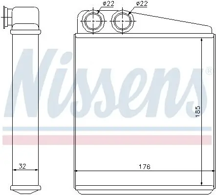 Wärmetauscher, Innenraumheizung NISSENS 70228 Bild Wärmetauscher, Innenraumheizung NISSENS 70228