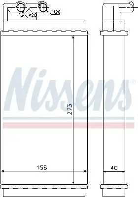 Wärmetauscher, Innenraumheizung NISSENS 70230 Bild Wärmetauscher, Innenraumheizung NISSENS 70230