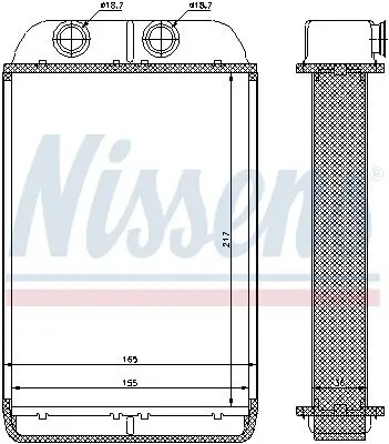 Wärmetauscher, Innenraumheizung NISSENS 70232 Bild Wärmetauscher, Innenraumheizung NISSENS 70232