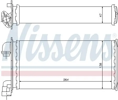 Wärmetauscher, Innenraumheizung NISSENS 70501 Bild Wärmetauscher, Innenraumheizung NISSENS 70501