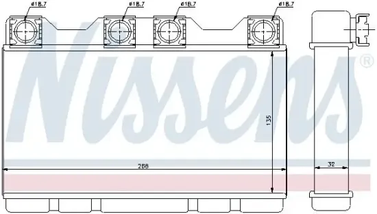 Wärmetauscher, Innenraumheizung NISSENS 70515 Bild Wärmetauscher, Innenraumheizung NISSENS 70515