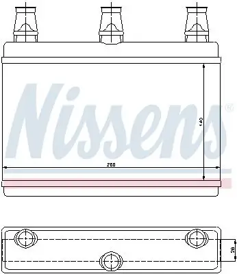 Wärmetauscher, Innenraumheizung NISSENS 70522 Bild Wärmetauscher, Innenraumheizung NISSENS 70522