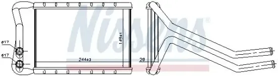 Wärmetauscher, Innenraumheizung NISSENS 707073 Bild Wärmetauscher, Innenraumheizung NISSENS 707073