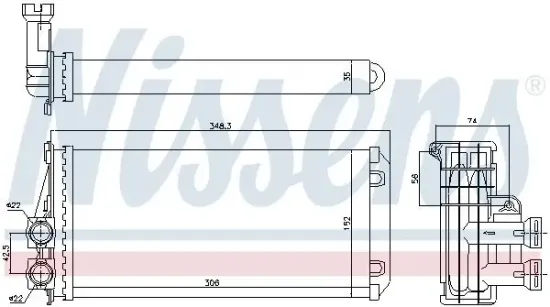 Wärmetauscher, Innenraumheizung NISSENS 707083 Bild Wärmetauscher, Innenraumheizung NISSENS 707083