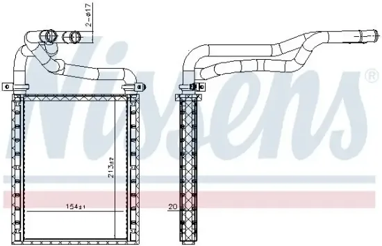 Wärmetauscher, Innenraumheizung NISSENS 707191 Bild Wärmetauscher, Innenraumheizung NISSENS 707191
