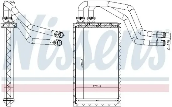 Wärmetauscher, Innenraumheizung NISSENS 707215 Bild Wärmetauscher, Innenraumheizung NISSENS 707215