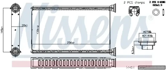Wärmetauscher, Innenraumheizung NISSENS 707277 Bild Wärmetauscher, Innenraumheizung NISSENS 707277