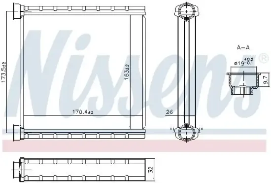 Wärmetauscher, Innenraumheizung NISSENS 707278 Bild Wärmetauscher, Innenraumheizung NISSENS 707278