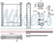 Wärmetauscher, Innenraumheizung NISSENS 707280