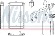 Wärmetauscher, Innenraumheizung NISSENS 707282