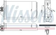 Wärmetauscher, Innenraumheizung NISSENS 707293