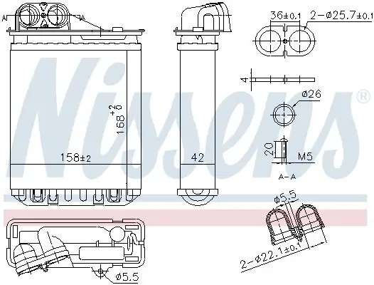 Wärmetauscher, Innenraumheizung NISSENS 707301 Bild Wärmetauscher, Innenraumheizung NISSENS 707301