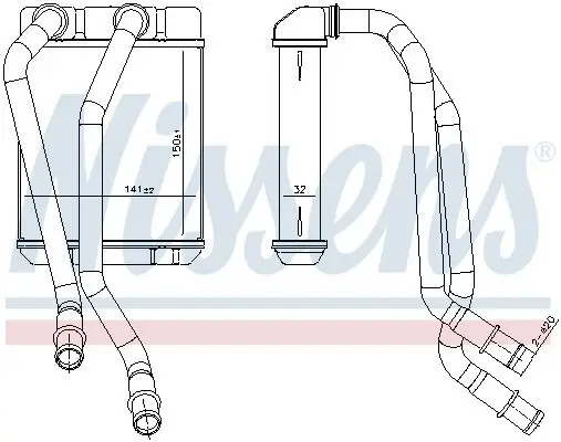 Wärmetauscher, Innenraumheizung NISSENS 707303 Bild Wärmetauscher, Innenraumheizung NISSENS 707303