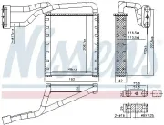 Wärmetauscher, Innenraumheizung hinten NISSENS 707306