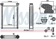 Wärmetauscher, Innenraumheizung NISSENS 707309