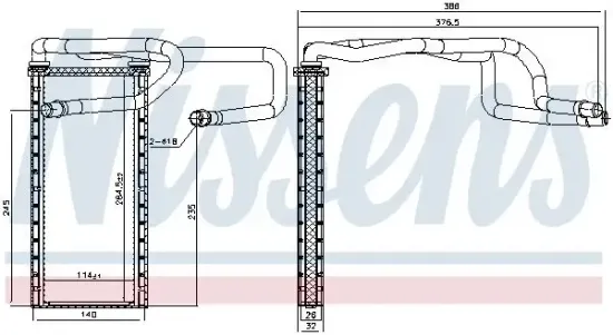 Wärmetauscher, Innenraumheizung NISSENS 707310 Bild Wärmetauscher, Innenraumheizung NISSENS 707310