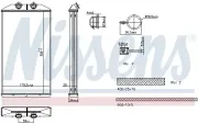 Wärmetauscher, Innenraumheizung NISSENS 707314