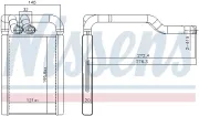 Wärmetauscher, Innenraumheizung NISSENS 707324